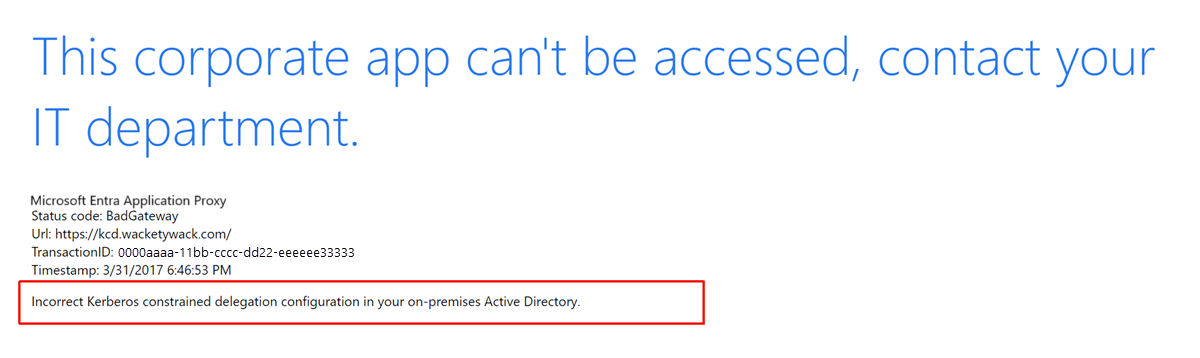 Zrzut ekranu przedstawiający przykład nieprawidłowej konfiguracji KCD z wyróżnionym błędem 