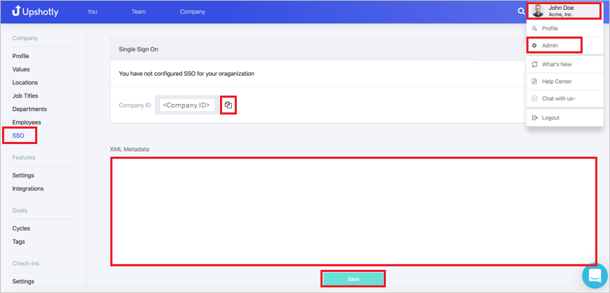 Konfiguracja Upshotly