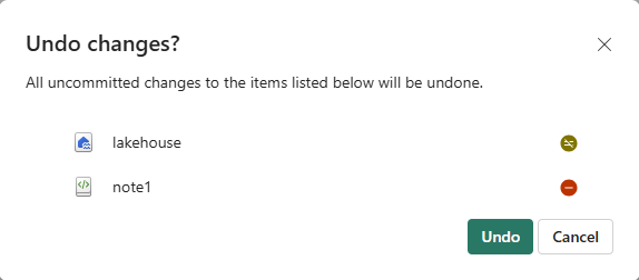 Zrzut ekranu przedstawiający okno kontroli źródła z pytaniem, czy na pewno chcesz cofnąć zmiany.