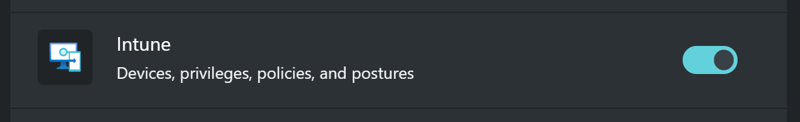 Zrzut ekranu przedstawiający źródło wtyczki Microsoft Intune jest włączone w Security Copilot.