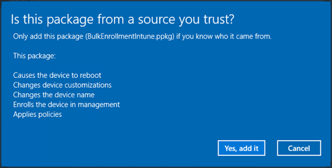 Zrzut ekranu przedstawiający folder projektu, określanie nazwy i opisu w aplikacji Windows Configuration Designer