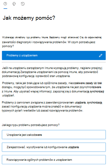 Zrzut ekranu przedstawiający opcje filtrowanego scenariusza w centrum administracyjnym Intune.