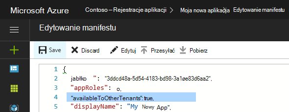 Blok Edytowanie manifestu