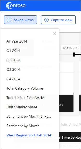 Zrzut ekranu przedstawiający listę zakładek z nowo utworzonym widokiem wybranym.