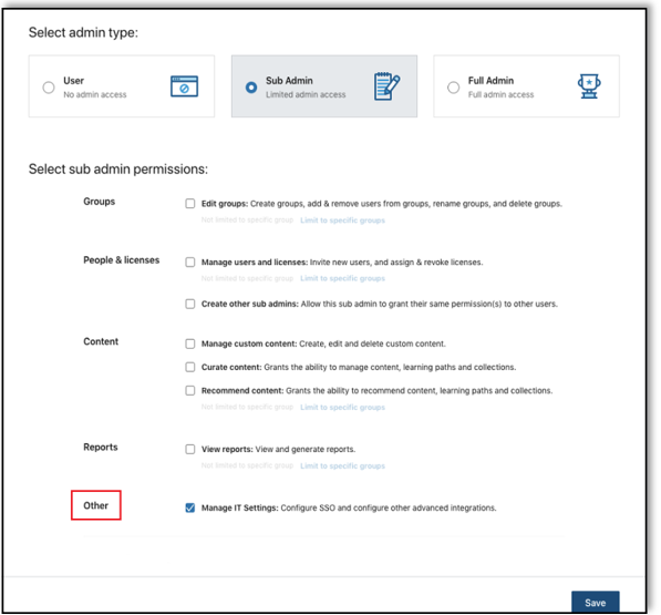 linkedin-learning-admin-privileges-screen