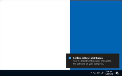 Zrzut ekranu informujący użytkownika o wprowadzaniu zmian w aplikacji.
