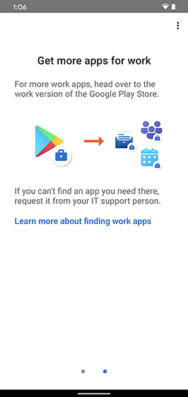 Zrzut ekranu przedstawiający Portal firmy Pobieranie większej liczby aplikacji do pracy.