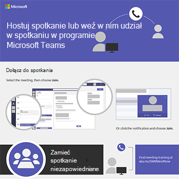 Thumb image for Host online meetings infographic (Obraz kciuka dla infografiki Hostuj spotkania online).