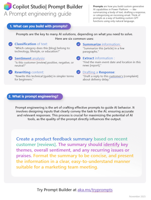 Zrzut ekranu przedstawiający stronę 1 przewodnika inżynieryjnego monitu konstruktora.