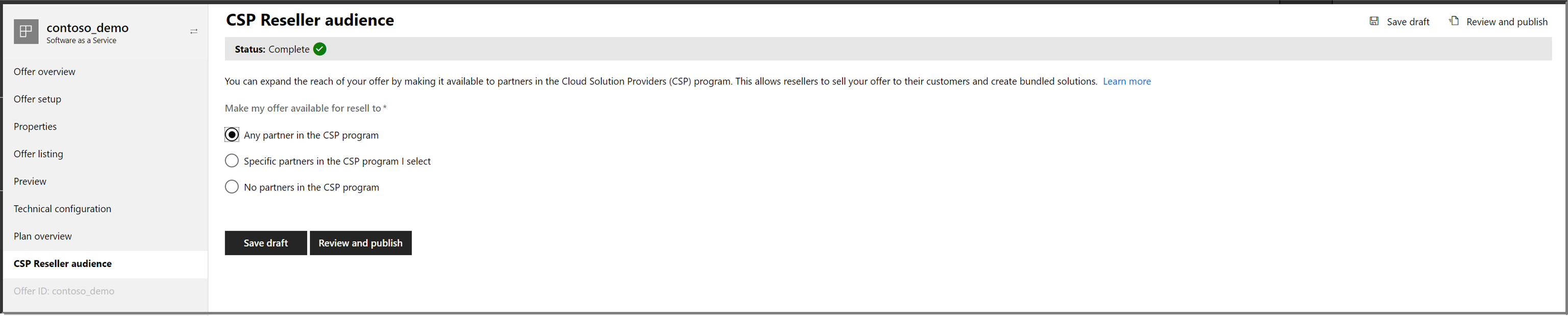 Dowolnemu partnerowi w programie CSP