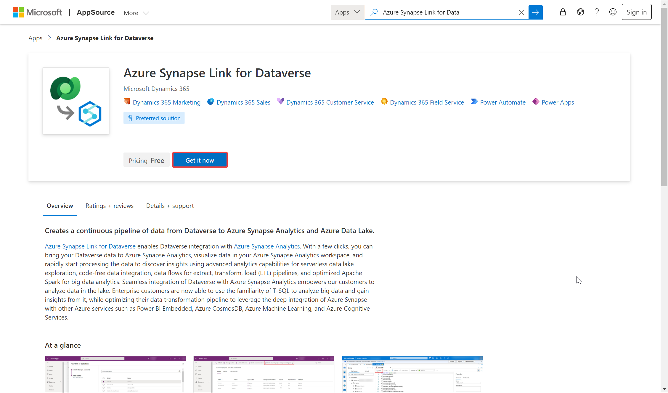 Rozwiązanie Azure Synapse Link for Dataverse