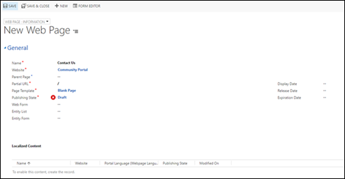 Utwórz nową stronę sieci Web Utwórz nową stronę sieci Web.