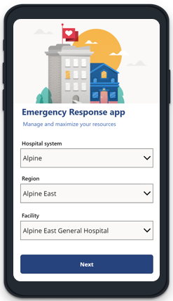 Aplikacja mobilna Reakcja kryzysowa szpitala.