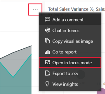 Zrzut ekranu przedstawiający rozwinięte menu Więcej opcji i wybraną opcję Otwórz w trybie skupienia.