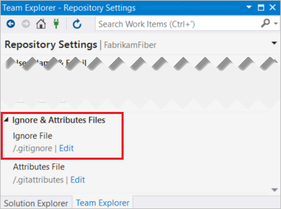 Find and open your .gitignore file for your repo in Visual Studio