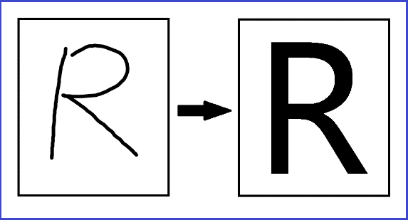 Przykład rozpoznawania liter