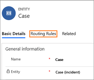 Routing rule items Select the routing rule items tab.