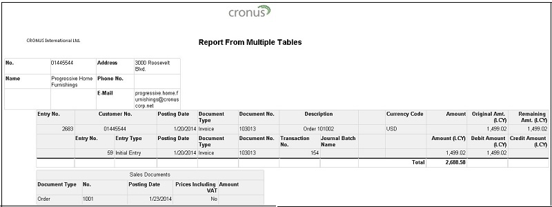 MicrosoftDynamicsNAV_FormatedReport Formatted report