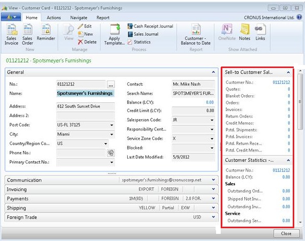 NAV_FactBox_Featured RoleTailored client FactBox example
