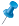 Pushpin Blue Icon for a blue pushpin.