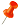 Pushpin Red Icon for a red pushpin.