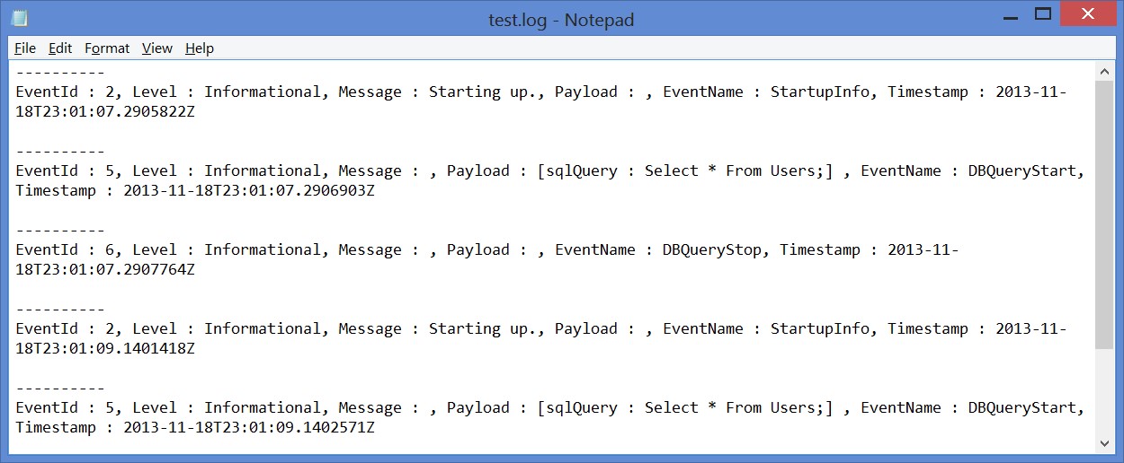 Plik wygenerowany przez SemanticLogging-svc.exe
