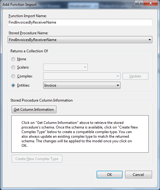 Rysunek 13. Okno konfiguracyjne składowanej procedury.