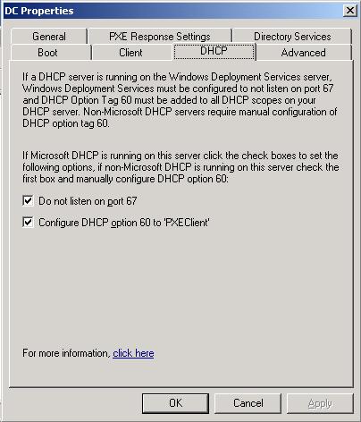 Rys. 20. Omawiane wcześniej okno opcji DHCP. Wyjaśnienie opcji znajduje się na w przedstawionej zakładce.