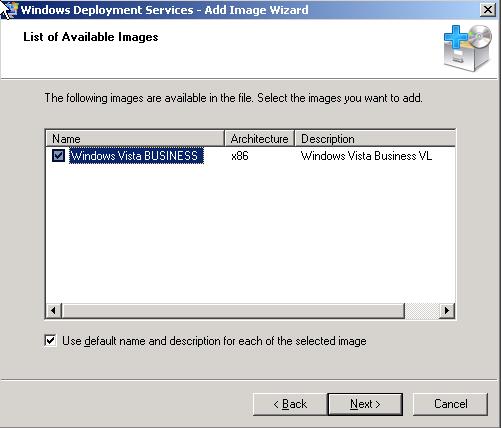 Rys. 9. Zawartość obrazu typu Install Image – jednosystemowego na przykładzie Windows Vista Business VL.