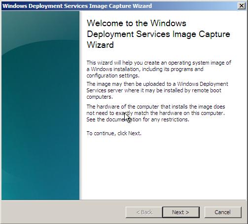 Rys. 29. Ekran początkowy Kreatora przechwytywania obrazów Usług wdrażania systemu Windows.