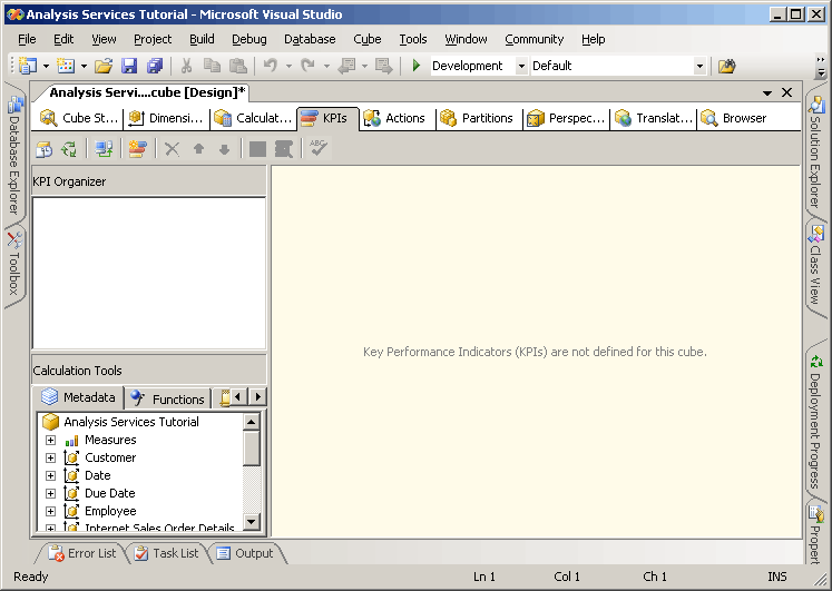 Karta kluczowych wskaźników wydajności w programie Cube Designer