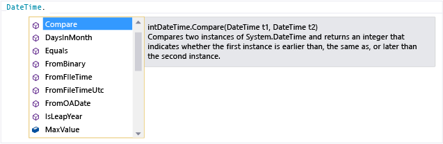 Szybkie informacje dla DateTime.Compare