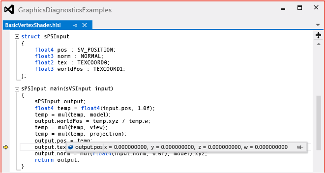 gfx_diag_demo_missing_object_shader_step_5 The value of "output.pos" has been zeroed out