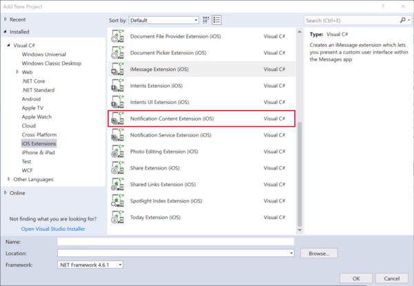 Wybieranie rozszerzeń zawartości powiadomień