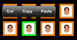 Ten zrzut ekranu przedstawia menu po długim naciśnięciu komórki