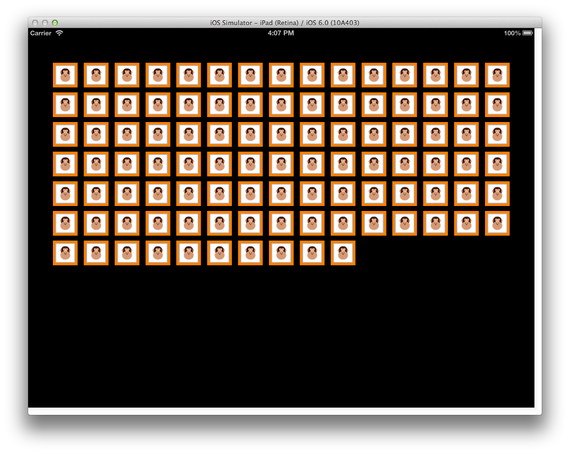 Odstępy między sekcją, jak pokazano tutaj