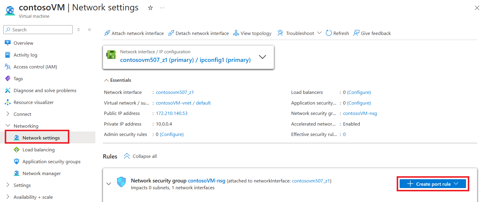 Screenshot that shows adding an outbound rule.