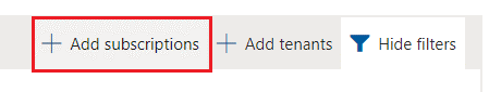 Przycisk z etykietą „+ Dodaj subskrypcje”.