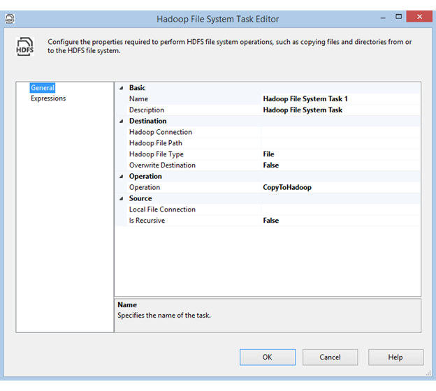 Hadoop File System Task Editor