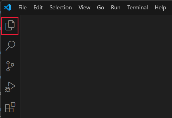 Zrzut ekranu przedstawiający wybieranie widoku Eksploratora.