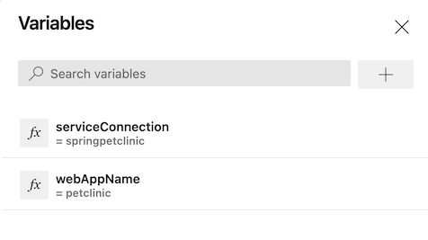 Zrzut ekranu przedstawiający nowe zmienne.