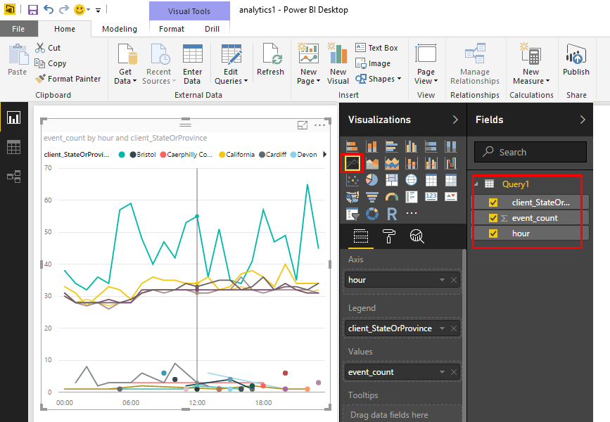 Screenshot of a report in the Power BI query editor pane.