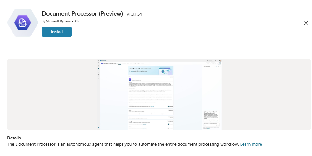 A screenshot of a managed agent in Copilot Studio.