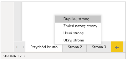 Zrzut ekranu przedstawiający opcję „Duplikuj stronę” u dołu strony.