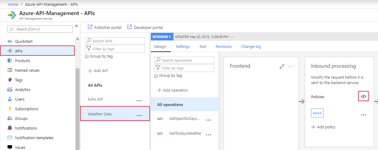 Przycisk polityki przetwarzania przychodzącego