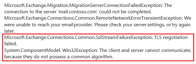 Zrzut ekranu przedstawiający komunikat o błędzie po uruchomieniu polecenia cmdlet.