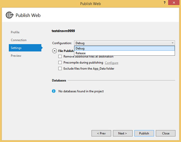 Publish settings (Ustawienia publikowania)