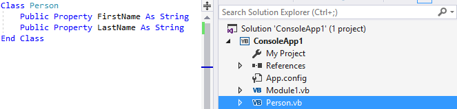 Shot wyniku śródliniowego — Visual Basic.