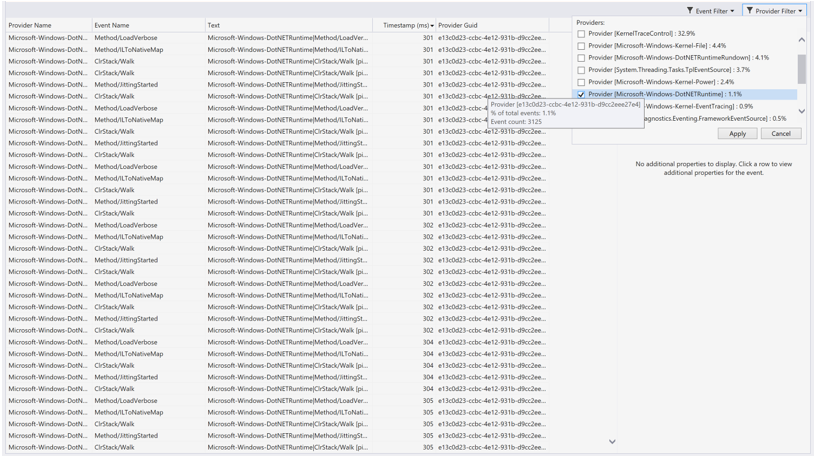 Filtr dostawcy podglądu zdarzeń Filtr dostawcy podglądu zdarzeń