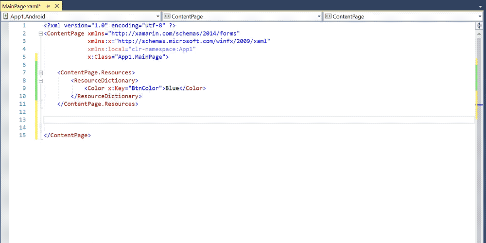 Środowisko edycji XAML zestawu narzędzi Xamarin.Forms